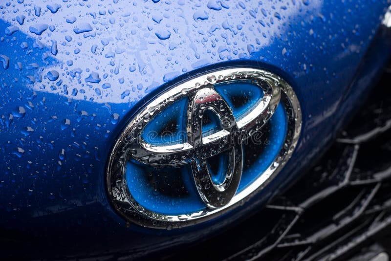 mulhouse-france-august-closeup-rain-drops-logo-blue-toyota-car-parked-street-194882348 "Safety First: Toyota Issues Urgent Warning to 50,000 U.S. Vehicle Owners for Immediate Repairs"